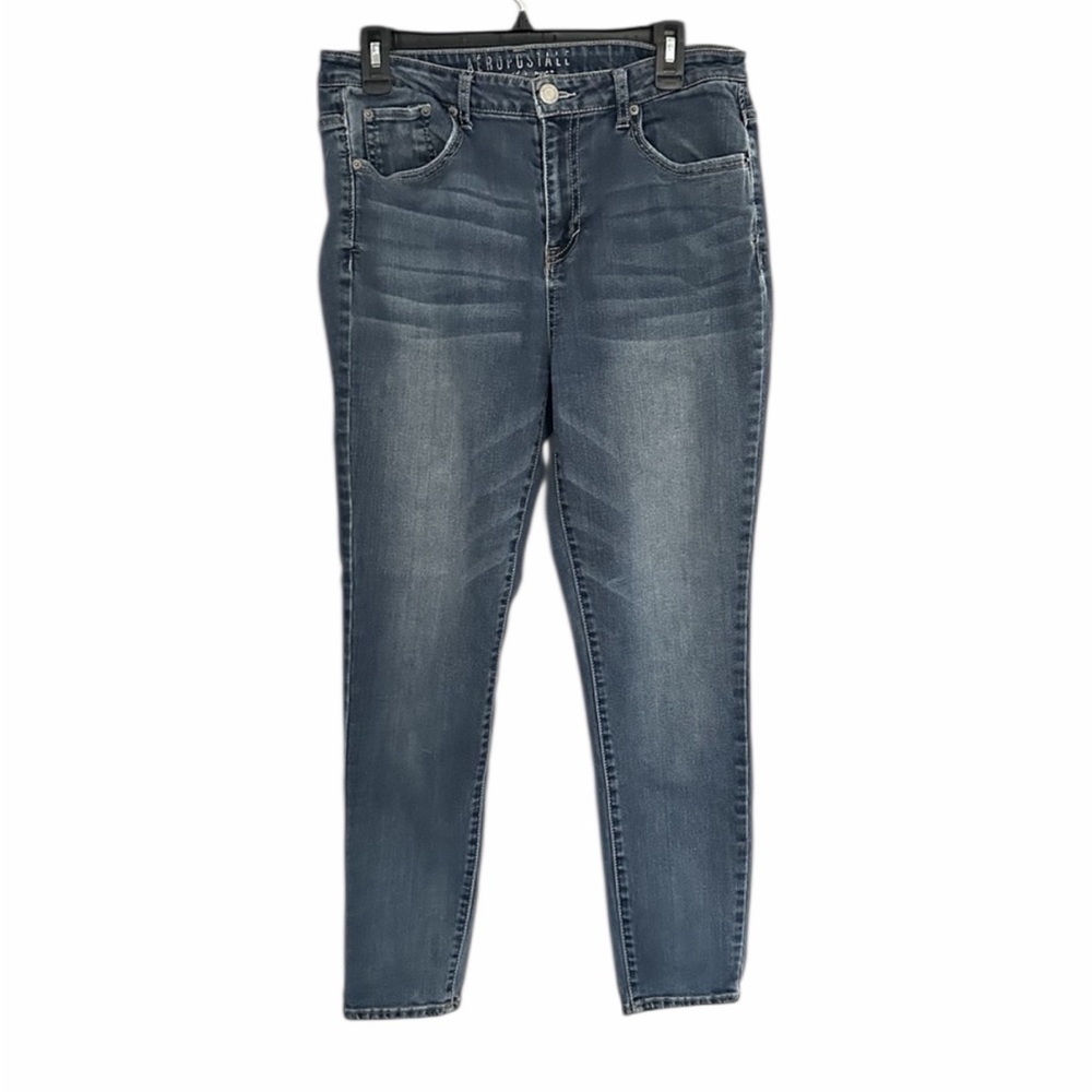 Aeropostale Women's Mid-Rise Skinny Jeans - Blue